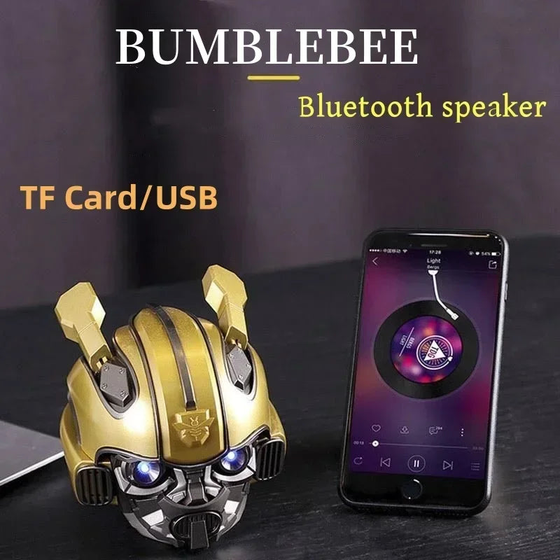 Bumblebee Bluetooth Speaker Cartoon Transformers Creative Cartoon Card Outdoor Wireless Audio Subwoofer Caixa De Som