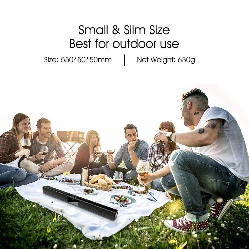 40W Soundbar TV Portable Bluetooth-Compatible Speaker Sound Bar Wireless Column Home Theater Sound System RCA AUX for TV PC