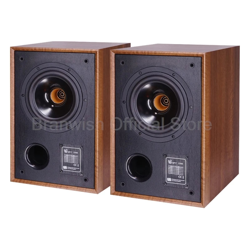 6.5 Inch Subwoofer Speaker Passive Bookshelf HiFi 2.0 Coaxial Speaker Surround Sound Box Desktop Speaker Sound Box Power Speaker