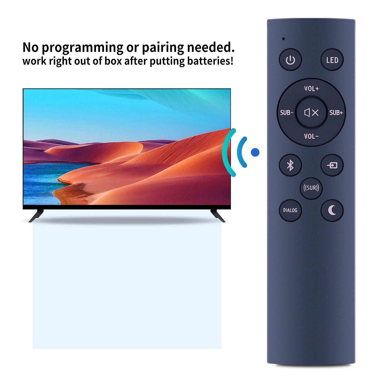 New Replaced Remote Control Fit for Klipsch Sound Bar 1067744 R-4b II 1067420 R-4BII,Klipsch Cinema 400 2.1 Sound Bar