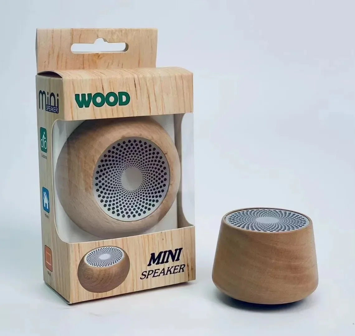 Retro Wooden Bluetooth Speaker Portable Creative Gift Solid Wood Mini Subwoofer Outdoor Small Audio Music Player Stereo Sound