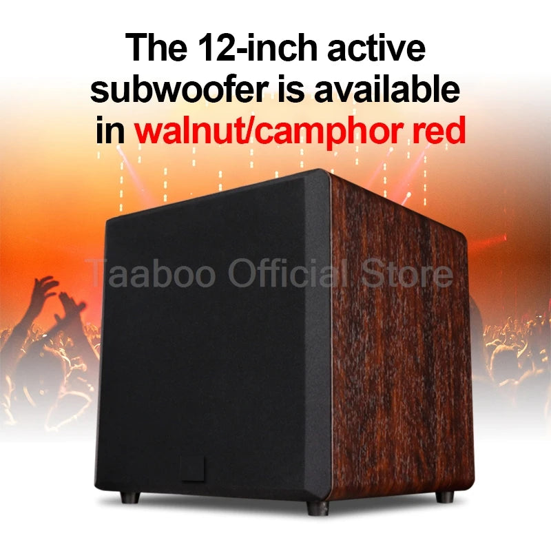 12 Inch Passive Subwoofer Speaker Long Stroke HiFi Fever Subwoofer Wooden Front High Fidelity Home Theater Amplifier Sound Box