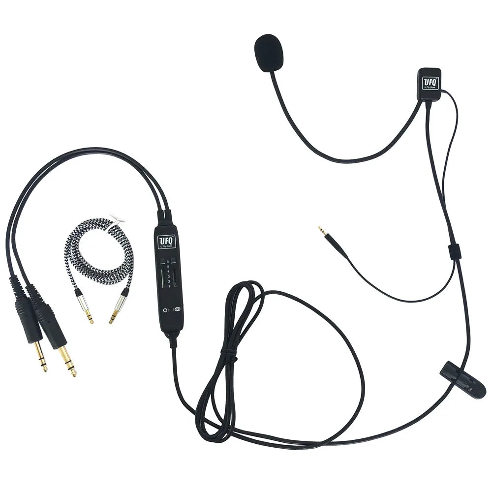 UFQ AV Mike-2 Aviation Headset Microphone Suit for Bose QC25,QC35 Also Can Work With  Sony or Sennheiser Headphone  Good Quality