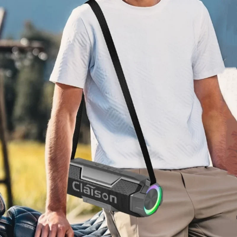 200W High-Power Wireless Bluetooth Speaker Outdoor Portable Subwoofer Dual Speakers RGB Colorful Lights Waterproof Sound System