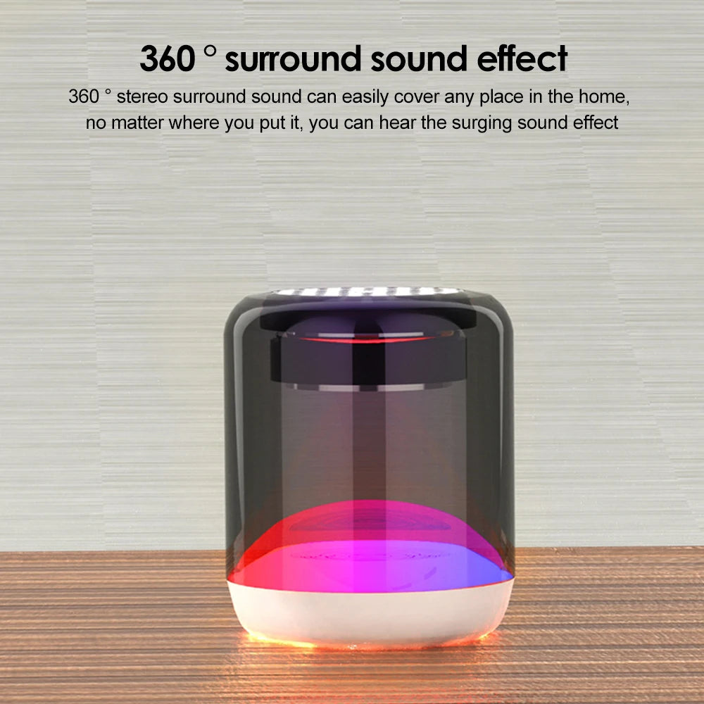 Mini TWS Mobile Phone Bluetooth Speaker High-Quality Colorful Lights Wireless Small Sound Box Subwoofer Portable Home Theater