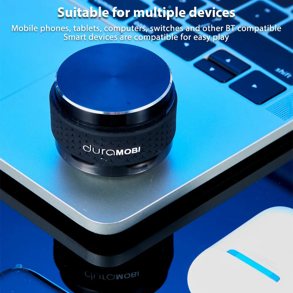 duraMOBI Bone Conduction Wireless Speaker Mini Sound Box With Magnetic BT Speaker RGB Color Neon Light Effects Music Player