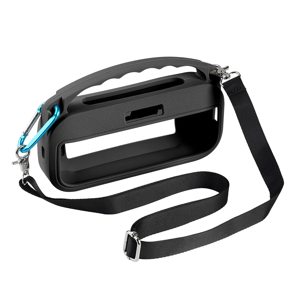 Silicone Cover Case With Handle & Shoulder Strap Travel Protective Carrying Pouch for Bose SoundLink Flex 2nd Gen Accessories