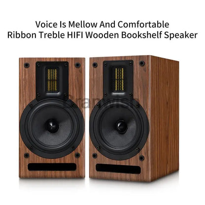 120W High-Power Audio 5-Inch Speaker Two-Way Bookshelf Speaker Hifi Fever 2.0 Audio Passive Home Theater Enthusiast Speaker 6Ω